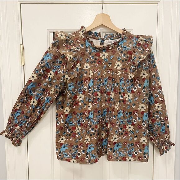 Grace Holiday Tops - Grace Holiday Floral Blouse Size Small 100% Cotton Cottage Praire Country Core